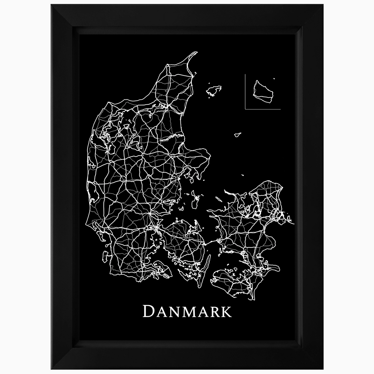 Danmarkskort - LED