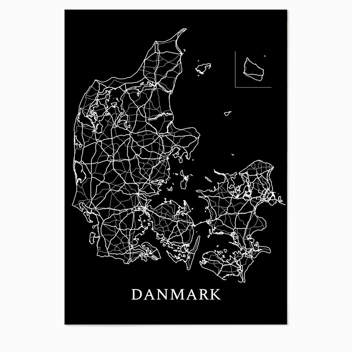 Danmarkskort - Glow