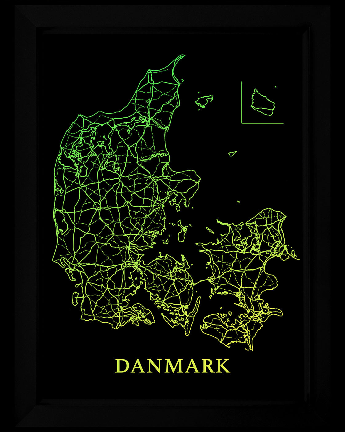Danmarkskort - LED