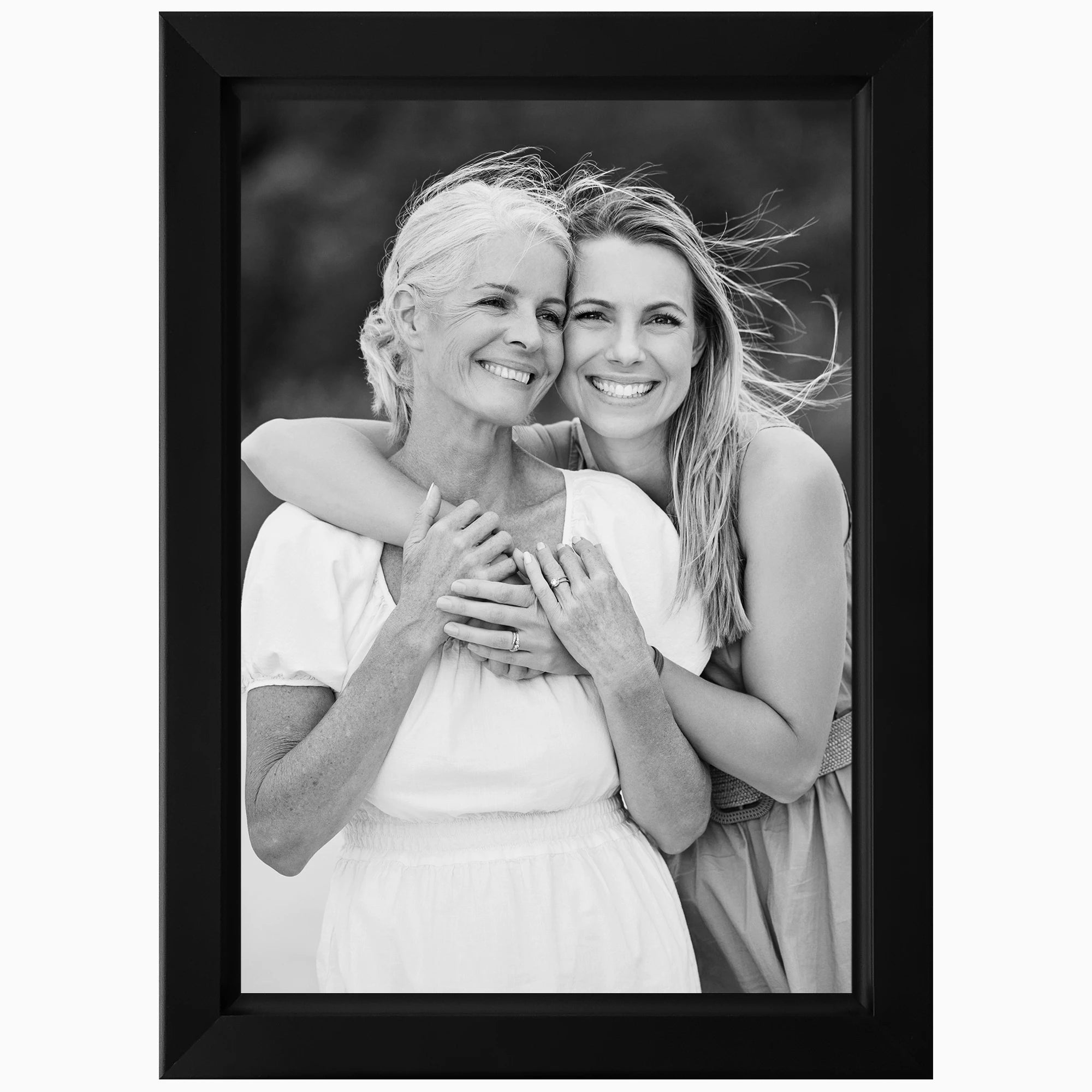 Personligt LED foto i sort ramme