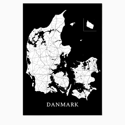 Danmarkskort - Glow