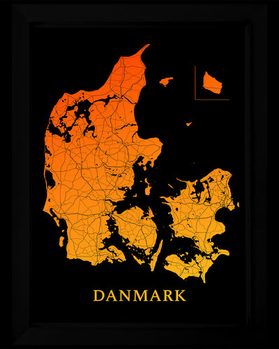 Danmarkskort - LED